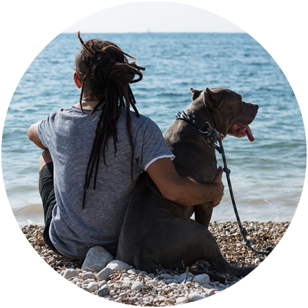 Man with dog