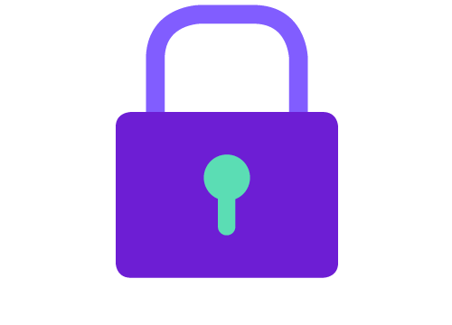 Purple padlock illustration