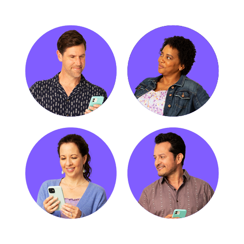 Step 2 four headshots of Zelle users