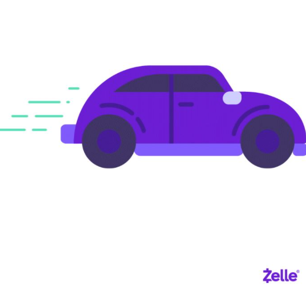 little purple car graphic